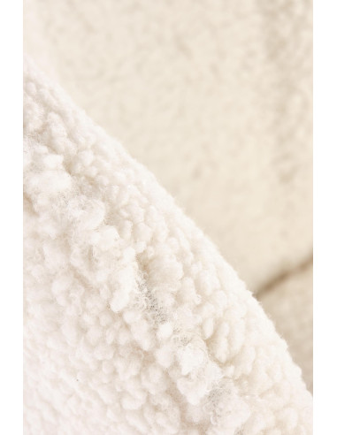 K474 Krzesło Boucle Kremowy - Glamour ze Złotymi Nogami, Styl i Elegancja