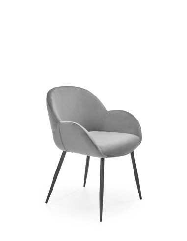K480 Krzesło Velvet Popielate - Elegancja, Komfort i Funkcjonalność