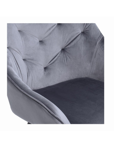 K487 Krzesło Velvet Popiel Pikowane - Subtelny Design i Wygoda