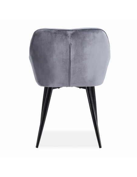 K487 Krzesło Velvet Popiel Pikowane - Subtelny Design i Wygoda