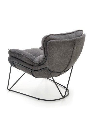 NERVAL Miękki, Wygodny Fotel Ciemny Popiel - Komfort w Subtelnym Stylu