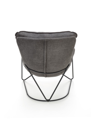 NERVAL Miękki, Wygodny Fotel Ciemny Popiel - Komfort w Subtelnym Stylu