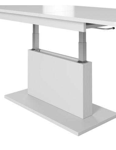 RASPUTIN Ławostół Rozkładany Biały Mat 126-167cm - Przemiana z Ławy w Stół