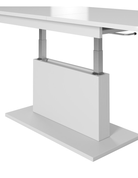 RASPUTIN Ławostół Rozkładany Biały Mat 126-167cm - Przemiana z Ławy w Stół