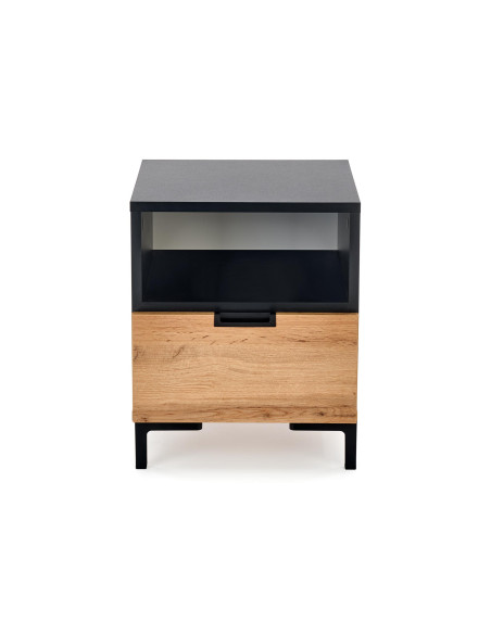 SILVIA Szafka Dąb Wotan/Czarny 40x40x52cm - Stylowy Akcent w Przestrzeni