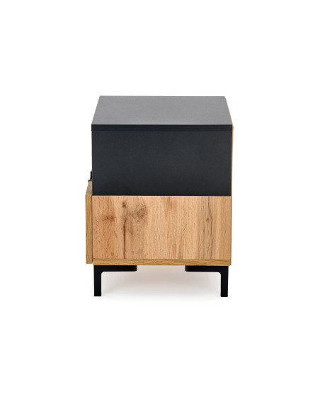 SILVIA Szafka Dąb Wotan/Czarny 40x40x52cm - Stylowy Akcent w Przestrzeni