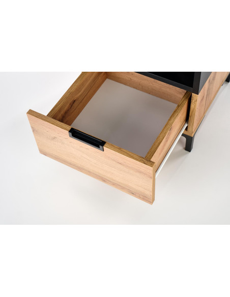 SILVIA Szafka Dąb Wotan/Czarny 40x40x52cm - Stylowy Akcent w Przestrzeni