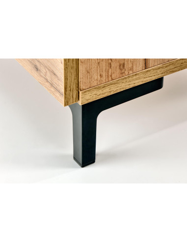 SILVIA Szafka Dąb Wotan/Czarny 40x40x52cm - Stylowy Akcent w Przestrzeni