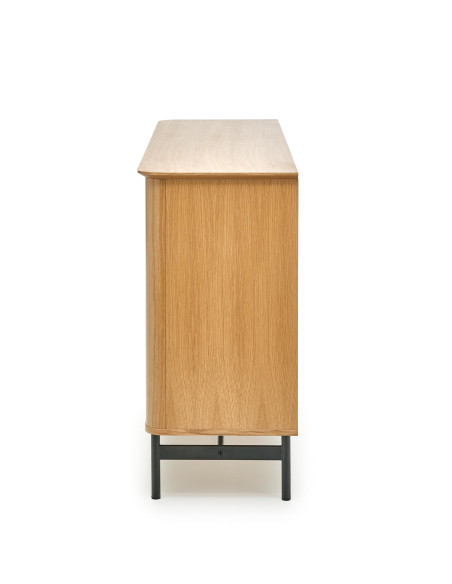 SMART KM-1 Komoda Dąb Naturalny/Czarny 167x93cm - Funkcjonalność i Design