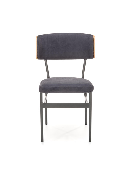 SMART Krzesło Dąb Naturalny/Czarny - Sklejka/Tkanina - Komfort i Design