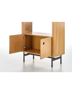 SMART REG-1 Regał Dąb Naturalny/Czarny 97x196cm - Elegancja i Przestrzeń 2