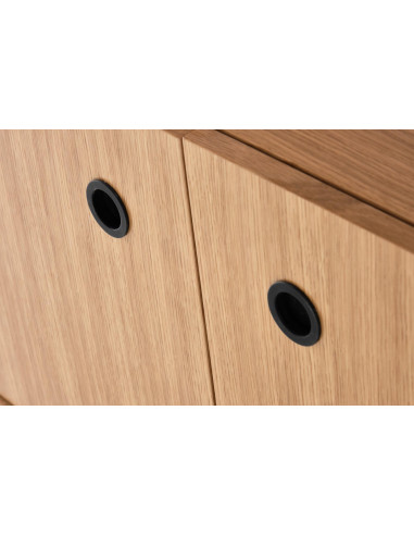 SMART REG-1 Regał Dąb Naturalny/Czarny 97x196cm - Elegancja i Przestrzeń