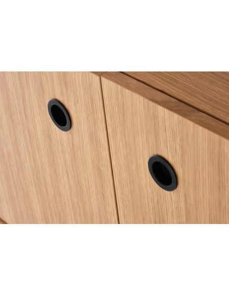 SMART REG-1 Regał Dąb Naturalny/Czarny 97x196cm - Elegancja i Przestrzeń