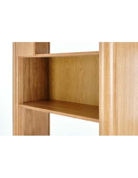 SMART REG-1 Regał Dąb Naturalny/Czarny 97x196cm - Elegancja i Przestrzeń