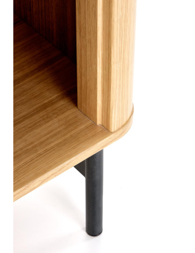 SMART REG-2 Regał Dąb Naturalny/Czarny 117x153cm - Stylowe Przechowywanie