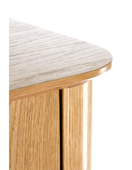 SMART Stolik RTV Dąb Naturalny/Czarny 167x59cm - Design i Funkcjonalność