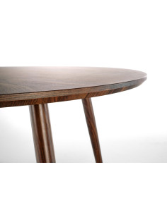 DOMENICO Stół Okrągły Orzech fi110cm, Nogi Orzech/Złoty - Klasyka i Styl 2