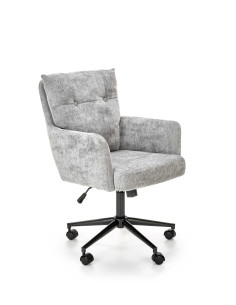 FLORES Fotel Obrotowy na Kółkach Jasny Popiel ODIN 11 - Komfort i Styl