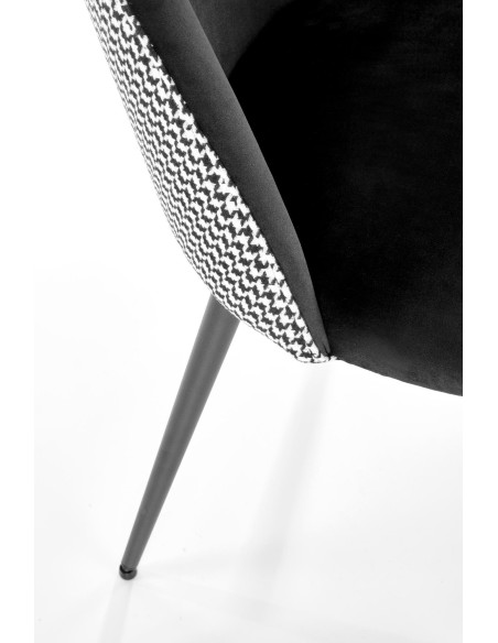 K478 krzesło czarny - biały (1p 4szt)