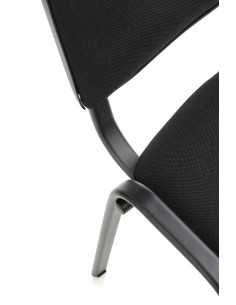 ISO Uniwersalne Krzesło Czarne, Stal Lakierowana - Klasyczna Elegancja 2