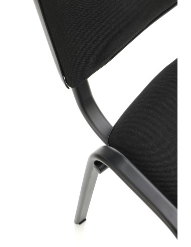 ISO Uniwersalne Krzesło Czarne, Stal Lakierowana - Klasyczna Elegancja