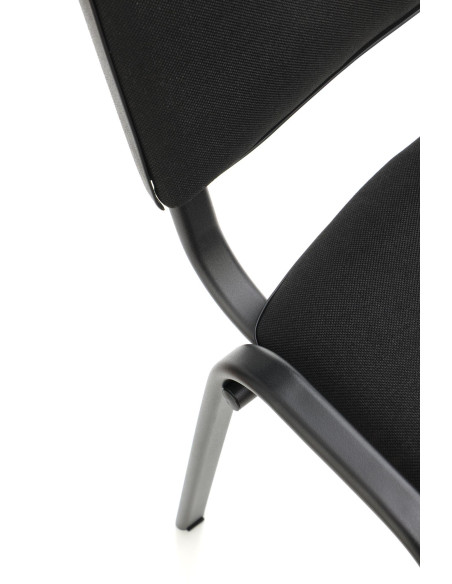 ISO Uniwersalne Krzesło Czarne, Stal Lakierowana - Klasyczna Elegancja