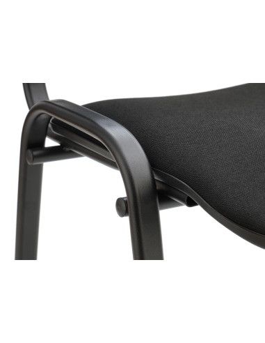 ISO Uniwersalne Krzesło Czarne, Stal Lakierowana - Klasyczna Elegancja