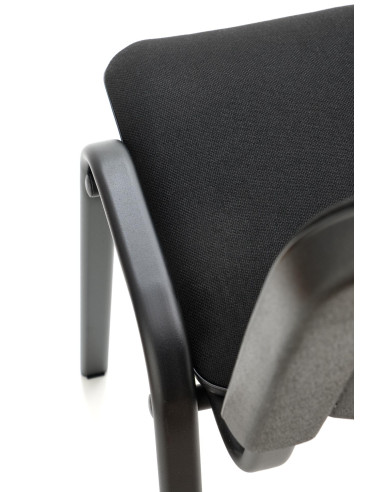 ISO Uniwersalne Krzesło Czarne, Stal Lakierowana - Klasyczna Elegancja