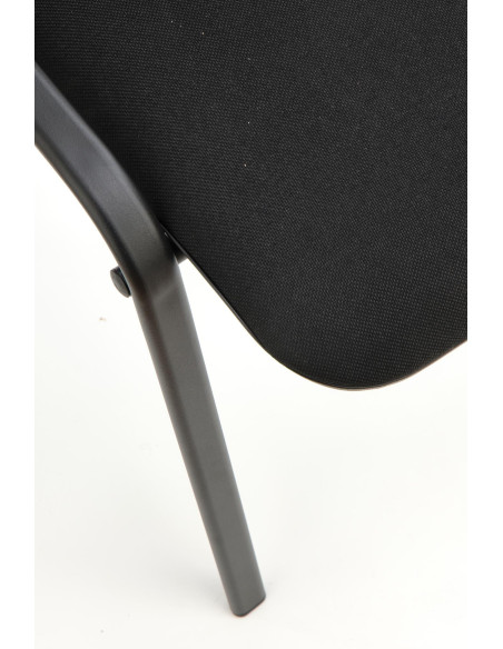 ISO Uniwersalne Krzesło Czarne, Stal Lakierowana - Klasyczna Elegancja