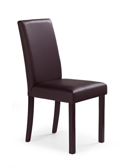 NIKKO Krzesło Eleganckie Eco Skóra Wenge / Ciemny Brąz - Klasyczna Elegancja