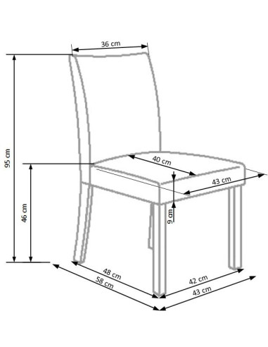 NIKKO Krzesło Eleganckie Eco Skóra Wenge / Ciemny Brąz - Klasyczna Elegancja