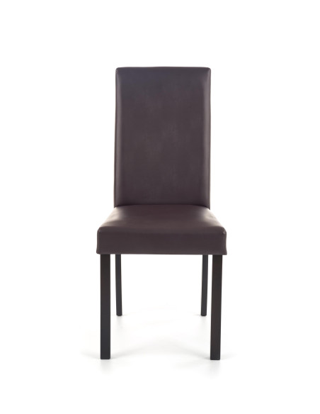 NIKKO Krzesło Eleganckie Eco Skóra Wenge / Ciemny Brąz - Klasyczna Elegancja