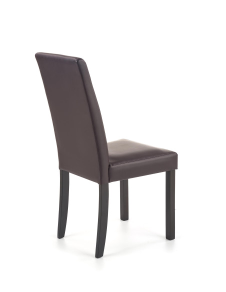 NIKKO Krzesło Eleganckie Eco Skóra Wenge / Ciemny Brąz - Klasyczna Elegancja