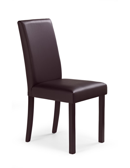 NIKKO Krzesło Eleganckie Eco Skóra Wenge / Ciemny Brąz - Klasyczna Elegancja