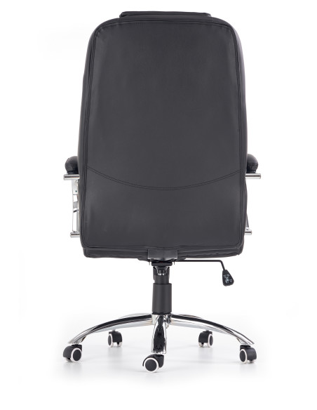 KING Fotel Biurowy Czarny - Chromowane Detale i Wyjątkowy Komfort
