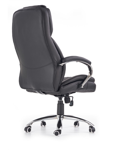 KING Fotel Biurowy Czarny - Chromowane Detale i Wyjątkowy Komfort