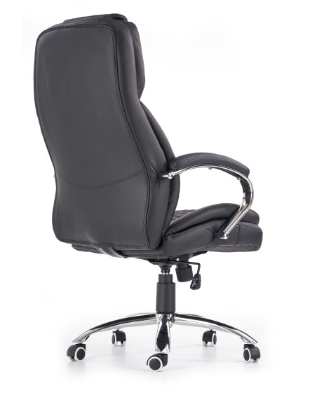 KING Fotel Biurowy Czarny - Chromowane Detale i Wyjątkowy Komfort