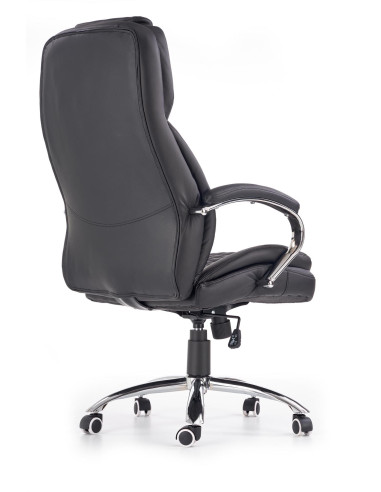 KING Fotel Biurowy Czarny - Chromowane Detale i Wyjątkowy Komfort