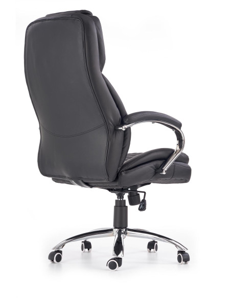KING Fotel Biurowy Czarny - Chromowane Detale i Wyjątkowy Komfort