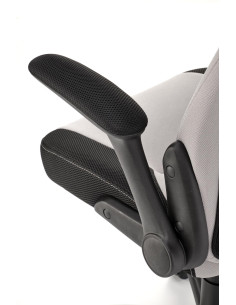 BLOOM Fotel Biurowy Czarny/Popiel z Regulacją Podłokietników - Nowoczesny 2