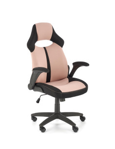 BLOOM Fotel Biurowy Czarny/Różowy z Regulacją Podłokietników - Nowoczesny