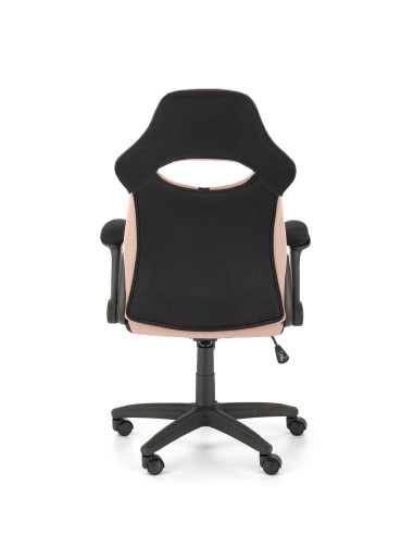 BLOOM Fotel Biurowy Czarny/Różowy z Regulacją Podłokietników - Nowoczesny