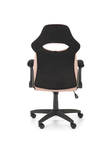 BLOOM Fotel Biurowy Czarny/Różowy z Regulacją Podłokietników - Nowoczesny