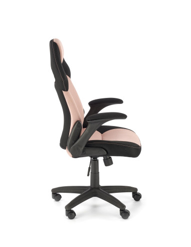 BLOOM Fotel Biurowy Czarny/Różowy z Regulacją Podłokietników - Nowoczesny