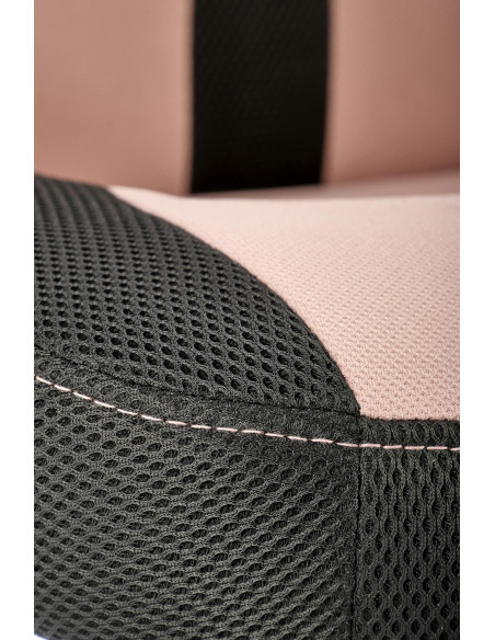 BLOOM Fotel Biurowy Czarny/Różowy z Regulacją Podłokietników - Nowoczesny