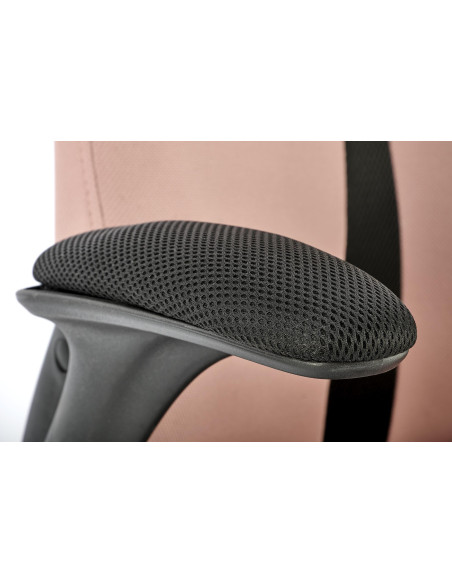 BLOOM Fotel Biurowy Czarny/Różowy z Regulacją Podłokietników - Nowoczesny
