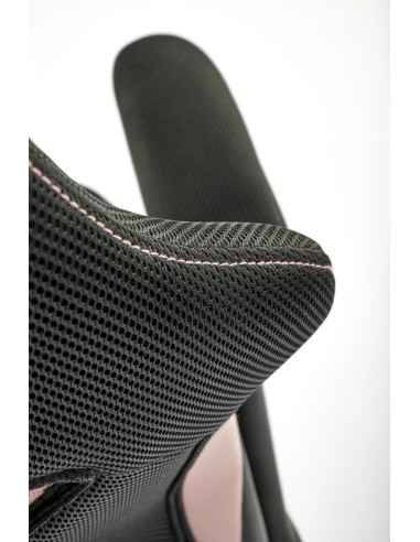 BLOOM Fotel Biurowy Czarny/Różowy z Regulacją Podłokietników - Nowoczesny