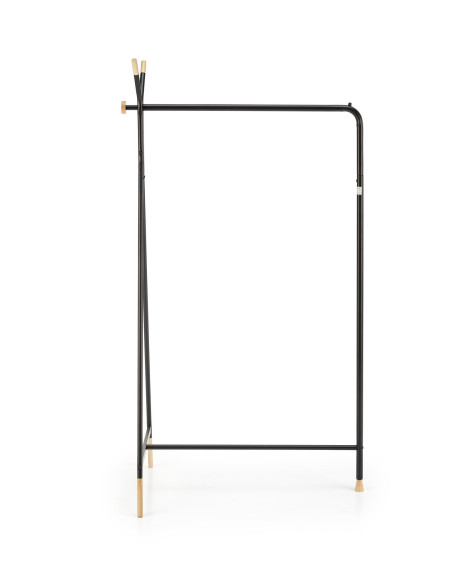 WU-32 Wieszak Czarny Naturalny 91/56/165 cm - Praktyczny i Stylowy