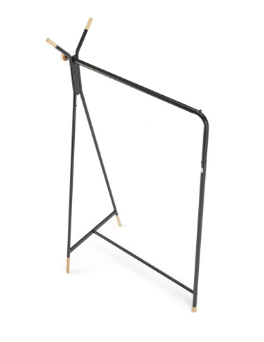 WU-32 Wieszak Czarny Naturalny 91/56/165 cm - Praktyczny i Stylowy