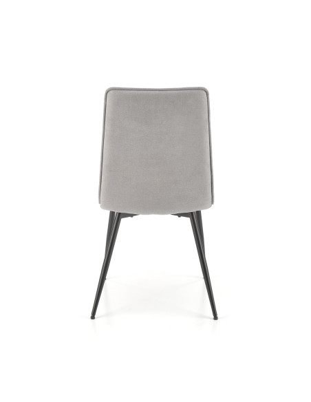 K493 Krzesło z Poziomymi Przeszyciami Popielate - Wygodne i Stylowe